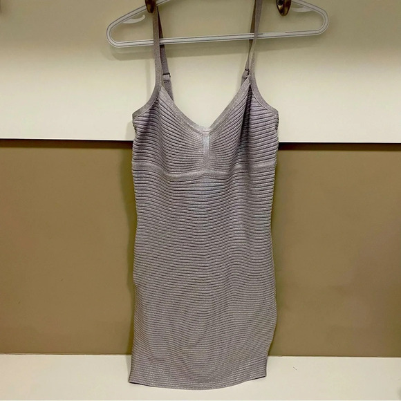 Guess Marciano - Lavender Purple and Gold Bodycon Midi Dress - Picture 12 of 12